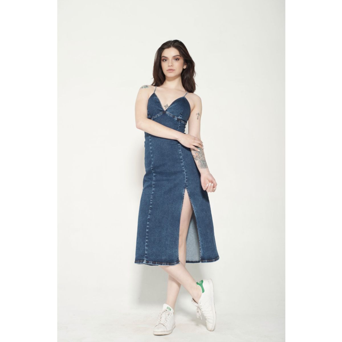 MOMCHIC - Vestido Largo Pavilo Azul