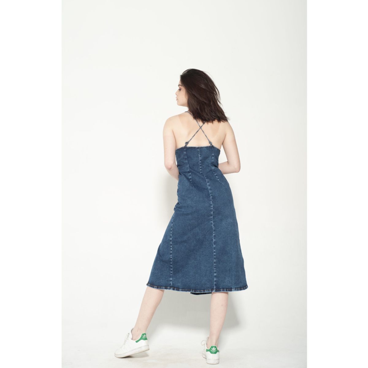 MOMCHIC - Vestido Largo Pavilo Azul