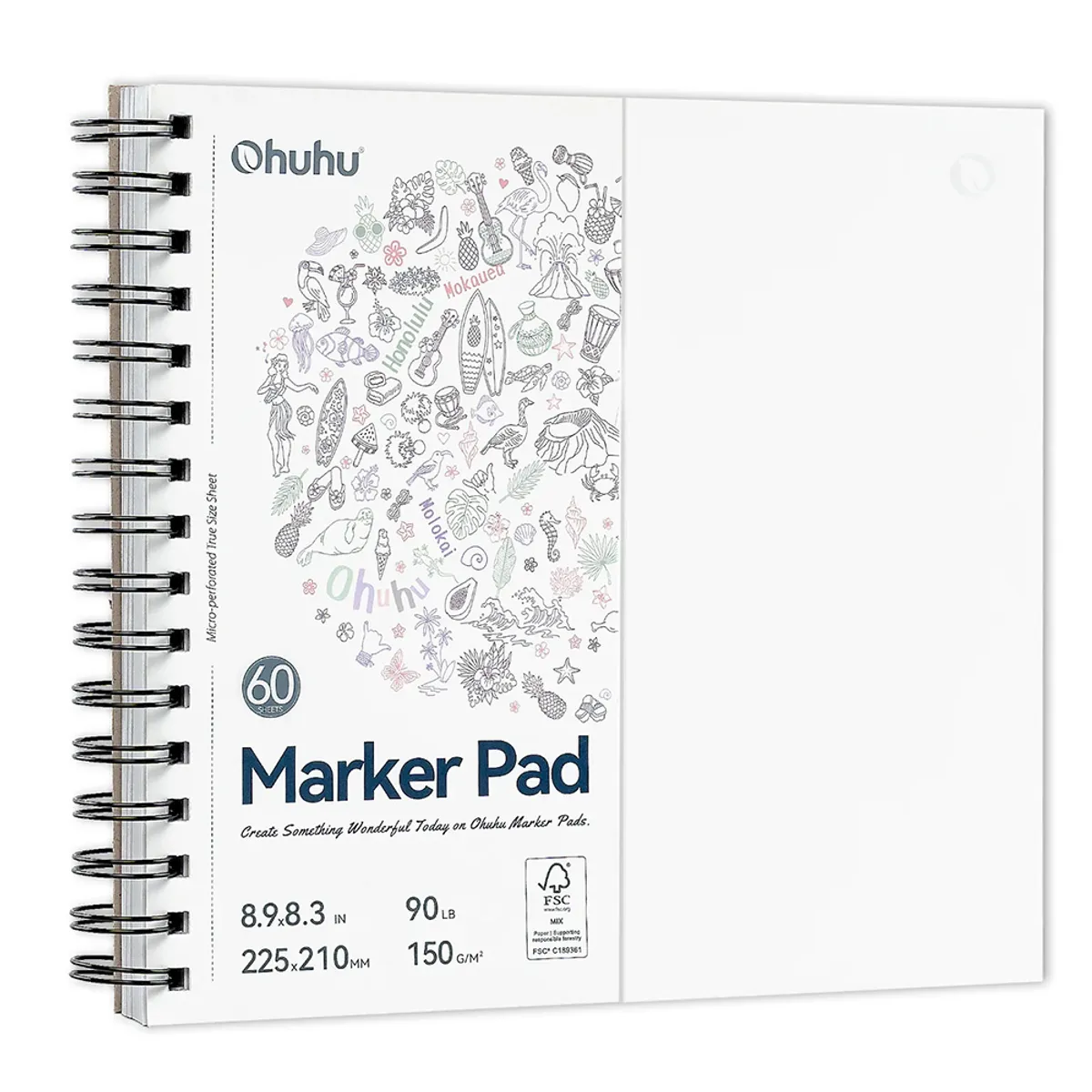 OHUHU - OHUHU BLOCK MARCADORES ANILLADO ESPIRAL(22.5X21 60HJS 150g)