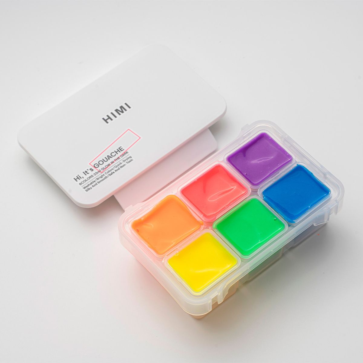 HIMI - HIMI Set Gouache Brillo en la Oscuridad 6 Tonos Basicos 23ML