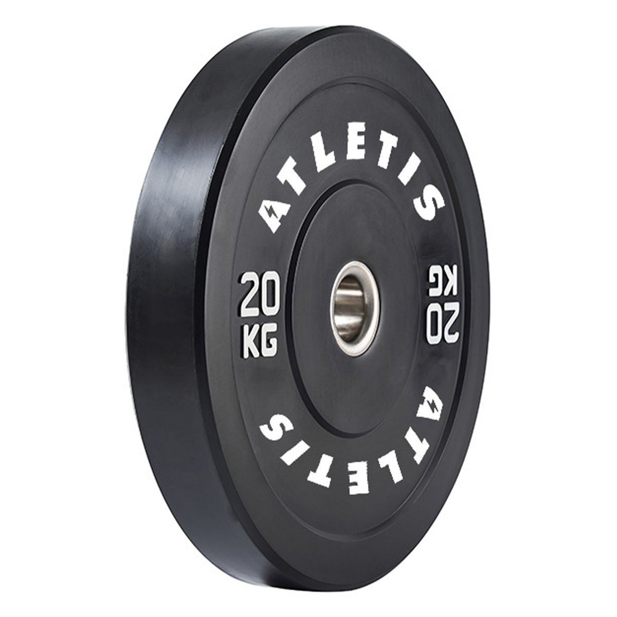 ATLETIS - Disco Olímpico Bumper 20 kg Negro