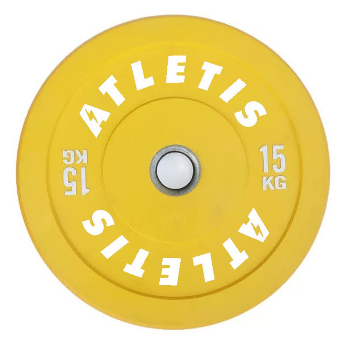 ATLETIS - Disco Olímpico Bumper Competición 15 kg Amarillo