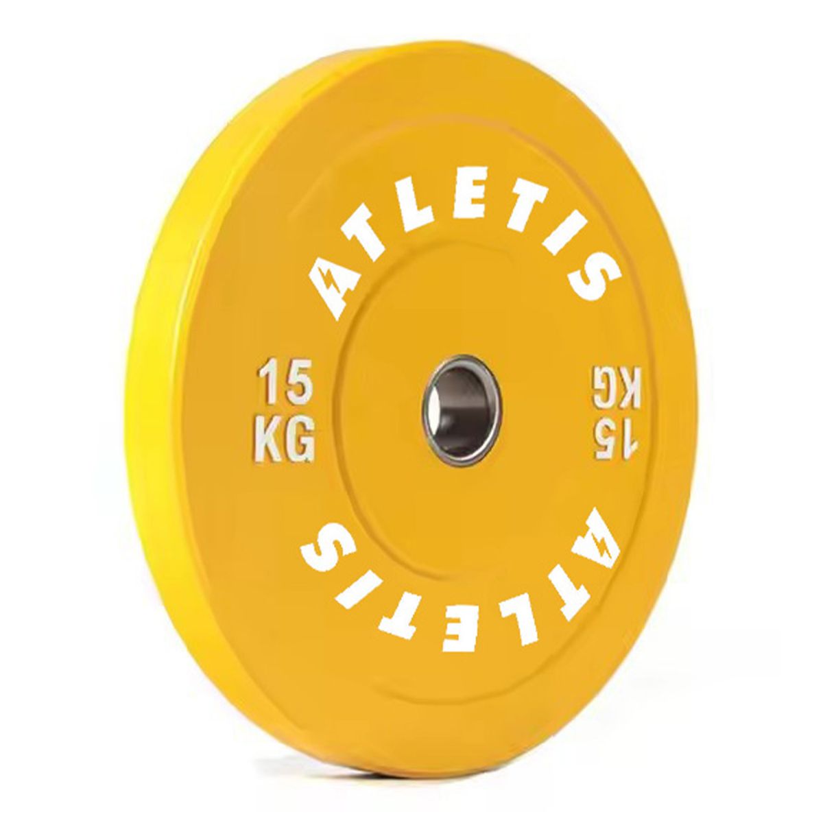 ATLETIS - Disco Olímpico Bumper Competición 15 kg Amarillo