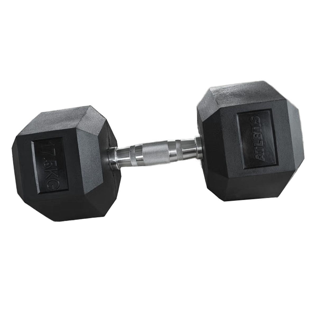 ATLETIS - Mancuerna Hexagonal 17.5 kg Negro