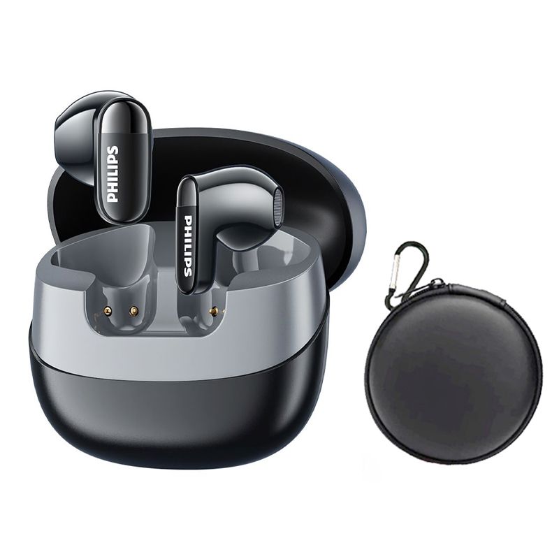 PHILIPS - Audifonos PHILIPS TAT2169 Bluetooth 5.4 TWS-Negro y estuche
