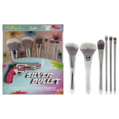 RUDE COSMETICS - Set de 6 Brochas de Maquillaje Silver Bullet