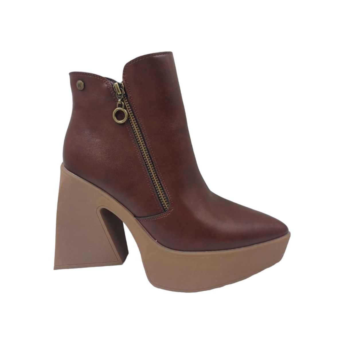 HERIEL - Bota Café Plataforma Mujer.