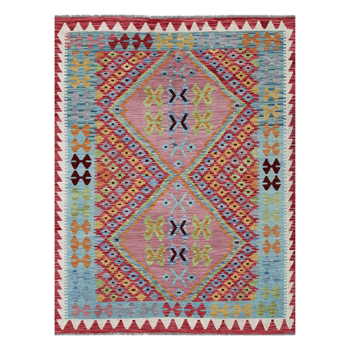 BAZHARS - ALFOMBRA BAZHARS ARTESANAL 140X200 CM  KILIM VEGI P117