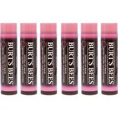 BURTS BEES - Labial con color-pink blossom-pack de 6-burts bees-0.15oz.