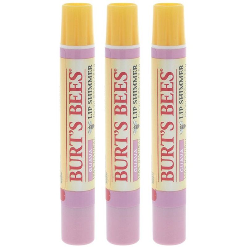 BURTS BEES - Burts bees lip shimmer-guayaba-paquete de 3-burts bees-0.09oz.