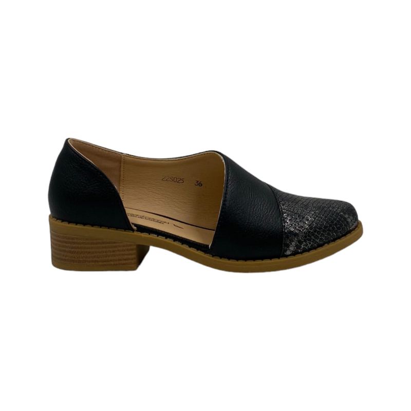 HERIEL - Zapato Negro Bajo Mujer.