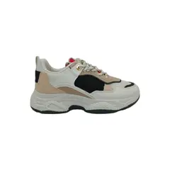 HERIEL - Zapatilla Beige Plataforma Mujer.