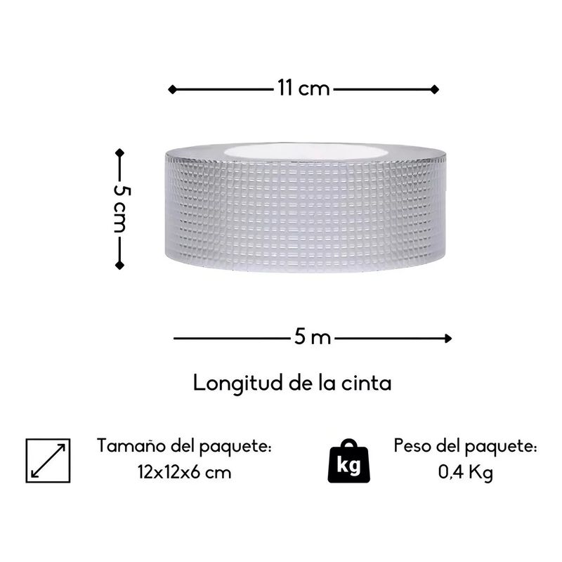 GENERICO - Adhesivo Cinta Tapagotera Techo Tubería Sellador Impermeable.