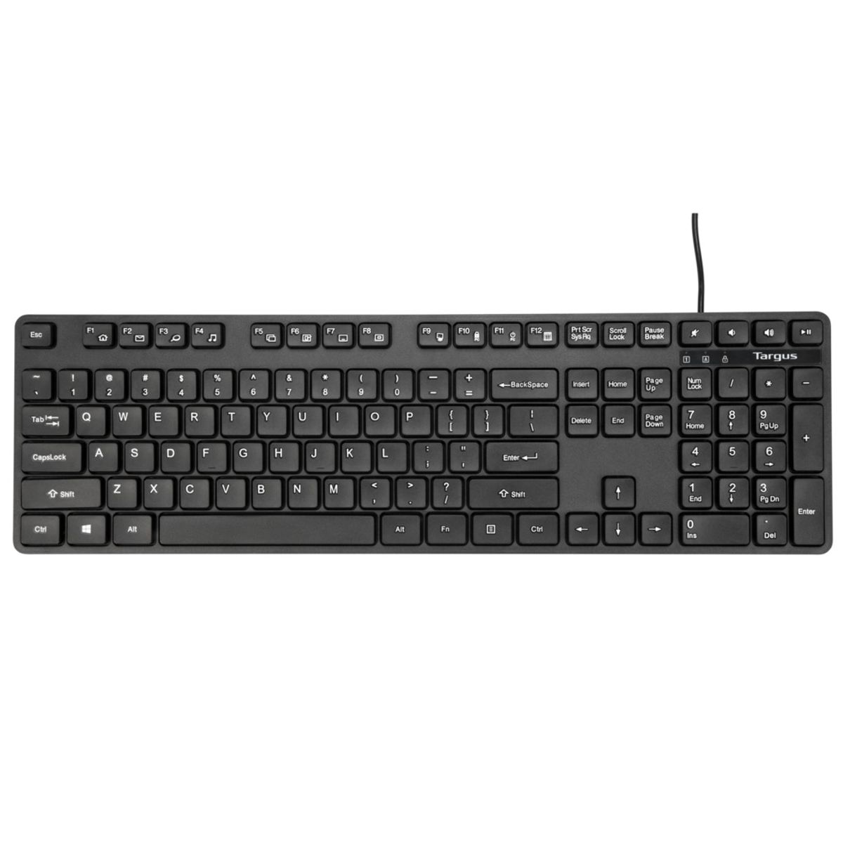TARGUS - Teclado Targus con Cable USB Estándar 108 Teclas QWERTY - Negro