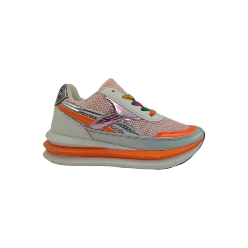 HERIEL - Zapatilla Naranja Neón Mujer.