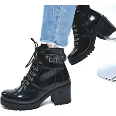 BOTELI - BOTIN NEGRO CON TACON CHAROL.