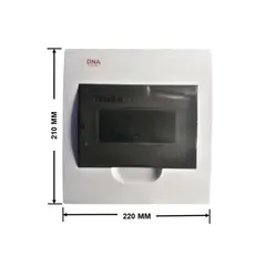 GENERICO - Tablero Plastico 8 Modulos Embutido Libre Halog. Tapa Transp. DNA