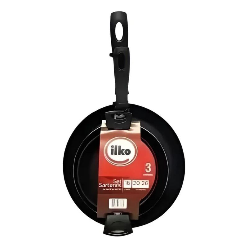 ILKO - Pack 3 Unidades De Sartenes Redblue Antiadherente Ilko.