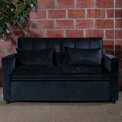 Imagen 2 del producto Sofá Cama 2 Cuerpos Moderno Dallas Negro KMP1BK