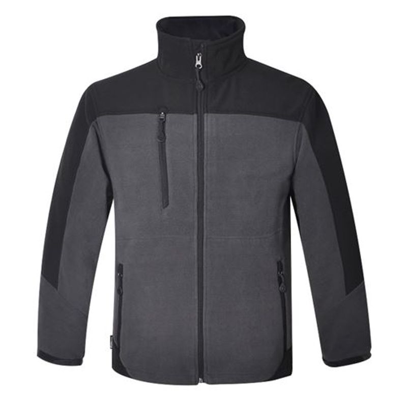 90 GRADOS - Polerón Micropolar Gris Negro Con Tecnología Térmica Bicolor