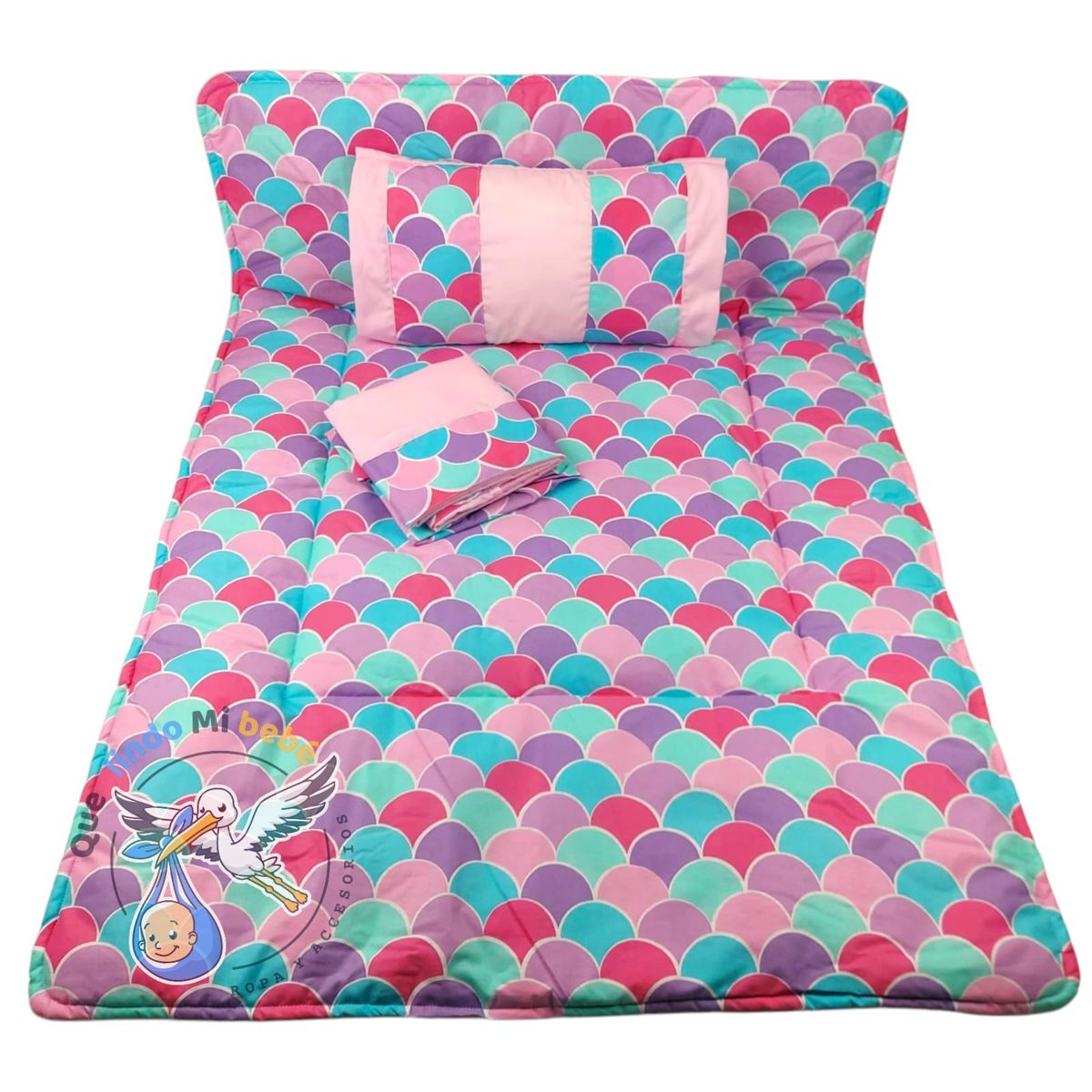 GENERICO - Set para Cuna Colecho Rosado Multicolor