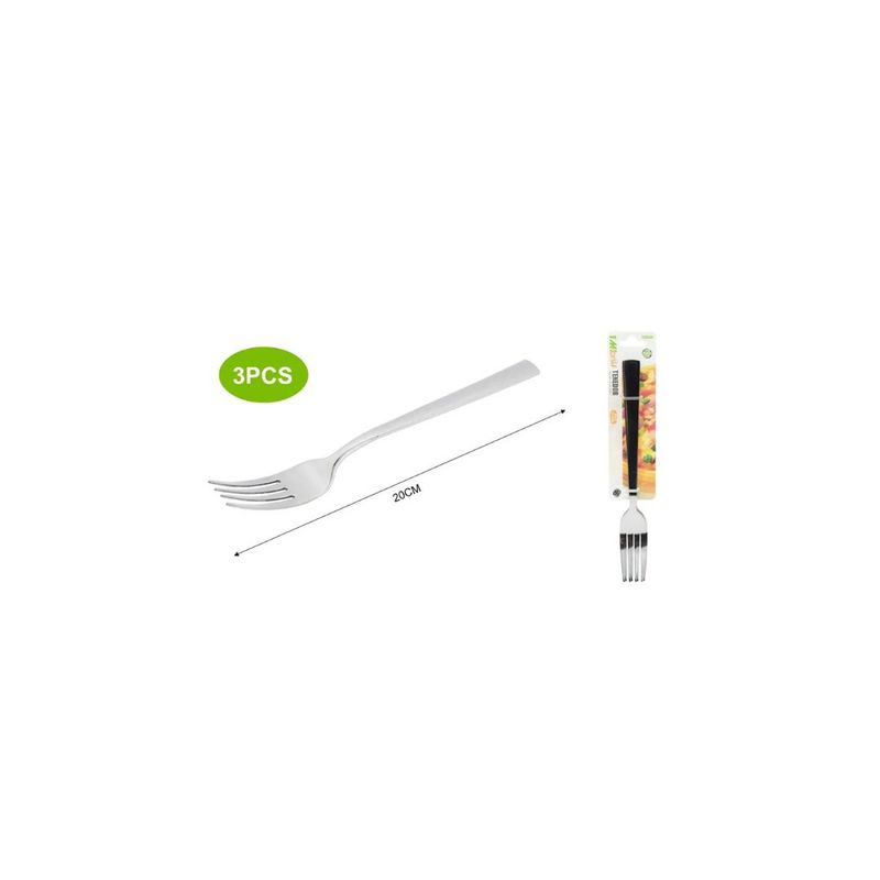 GENERICO - TENEDOR 3PCS 20CM ACERO INOX