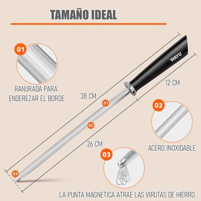 Imagen 2 del producto Afilador De Cuchillo Espada Afiladora Wayu Varilla De Afilar