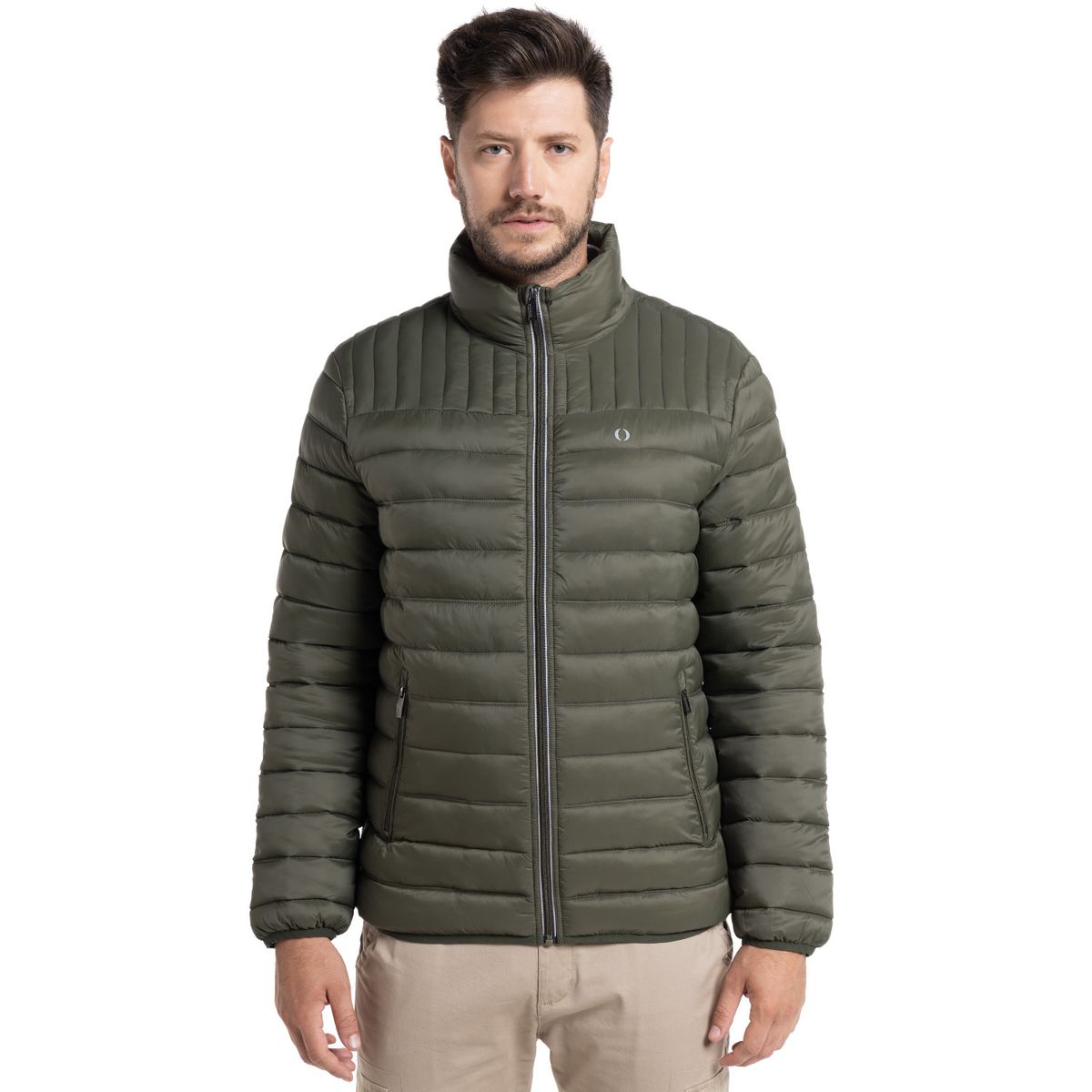 POTROS - Parka Andorra Quilted Acolchada Hombre Verde POTROS