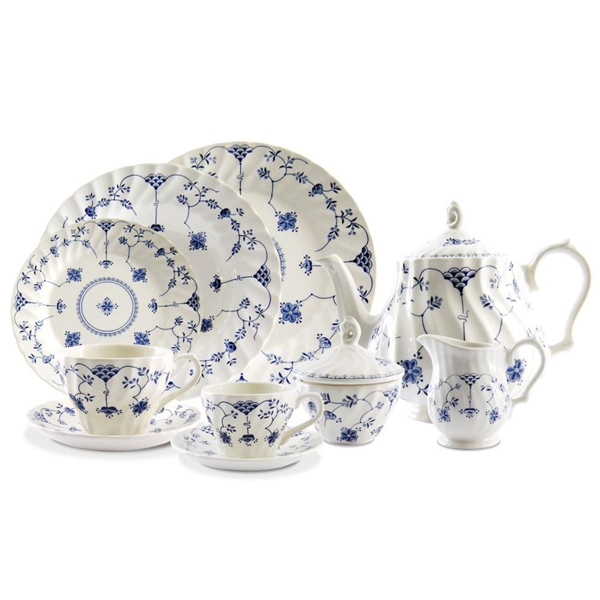 CHURCHILL - Juego De Vajilla 45 Piezas Cerámica Finlandia Blue Churchill