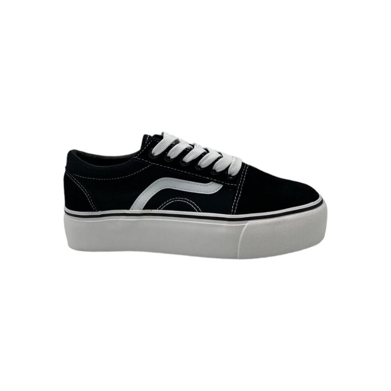 HERIEL - Zapatilla Negra Plataforma Mujer