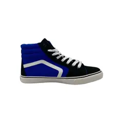 HERIEL - Zapatilla Negra con Azul Caña Hombre.