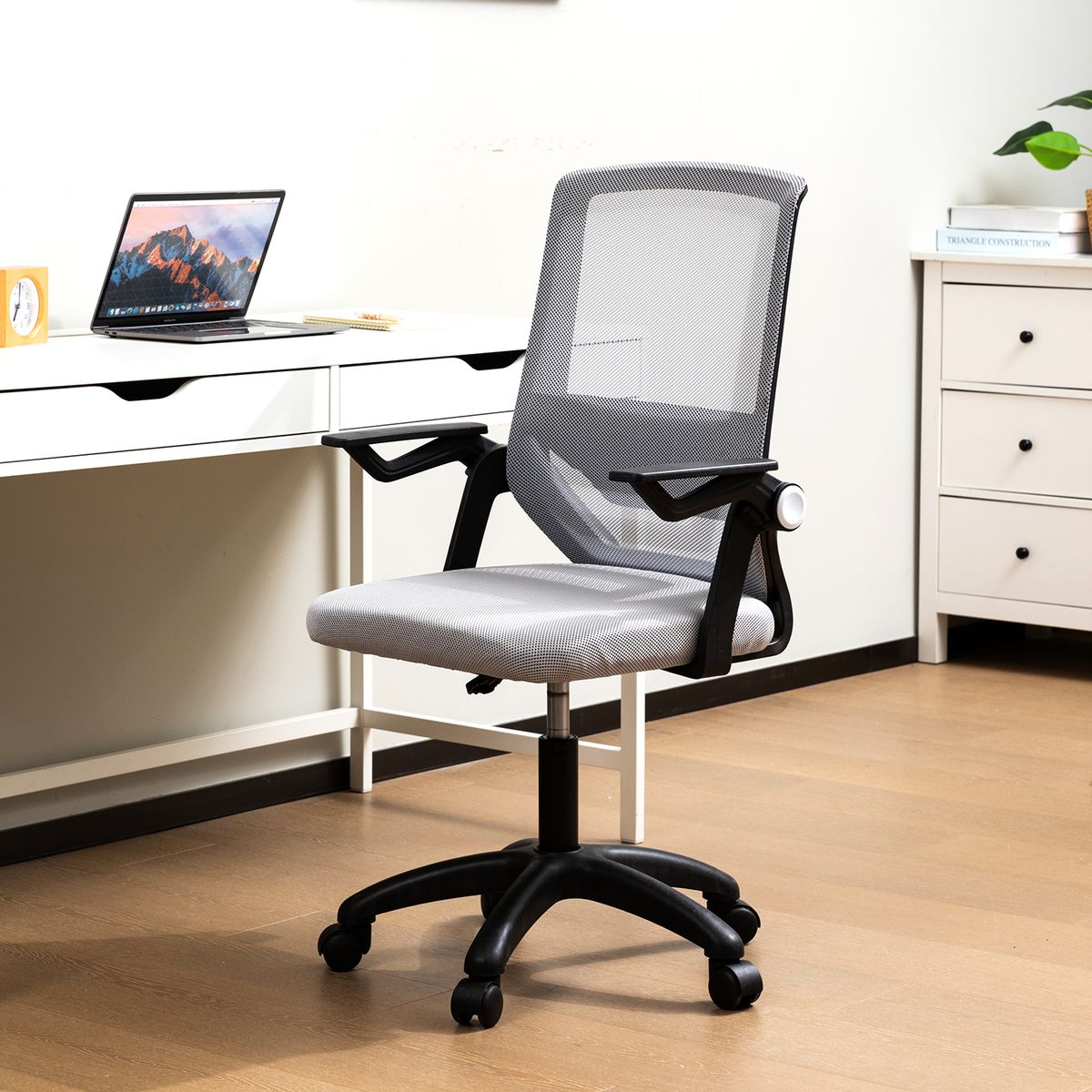 DELI - Silla De Oficina Ergonómica Con Respaldo Lumbar Negra
