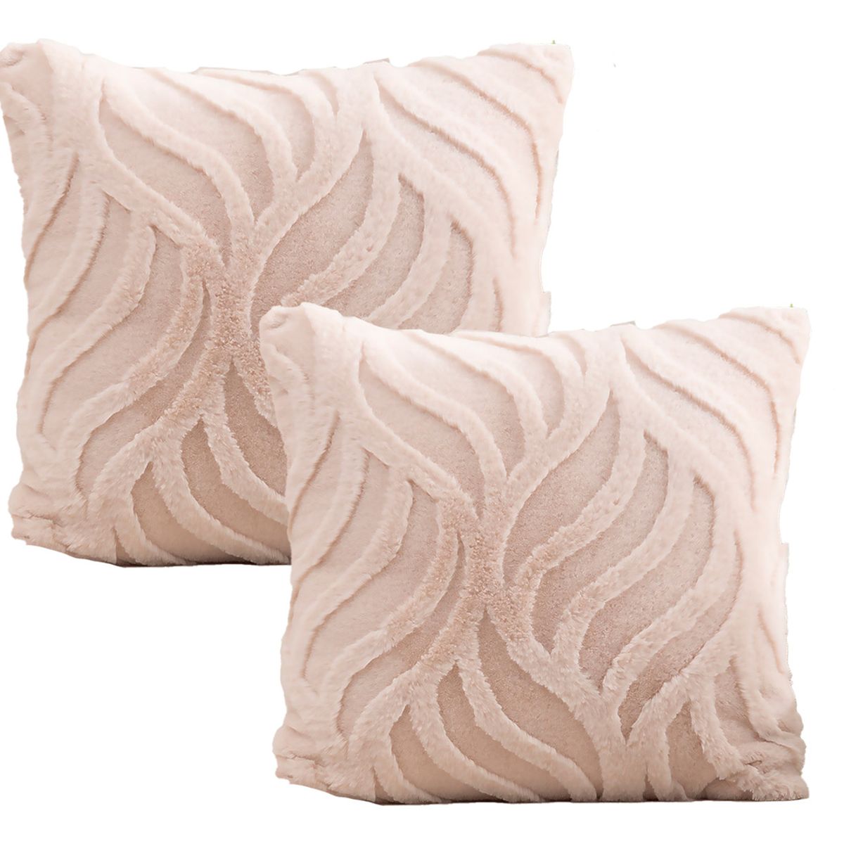 ALTERNATIVE - Pack 2Fundas Beige Textura Aterciopelada Relieve 644