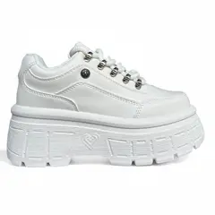 BOTELI - Zapatillas Blancas para Dama con Plataforma Corazón 5cm