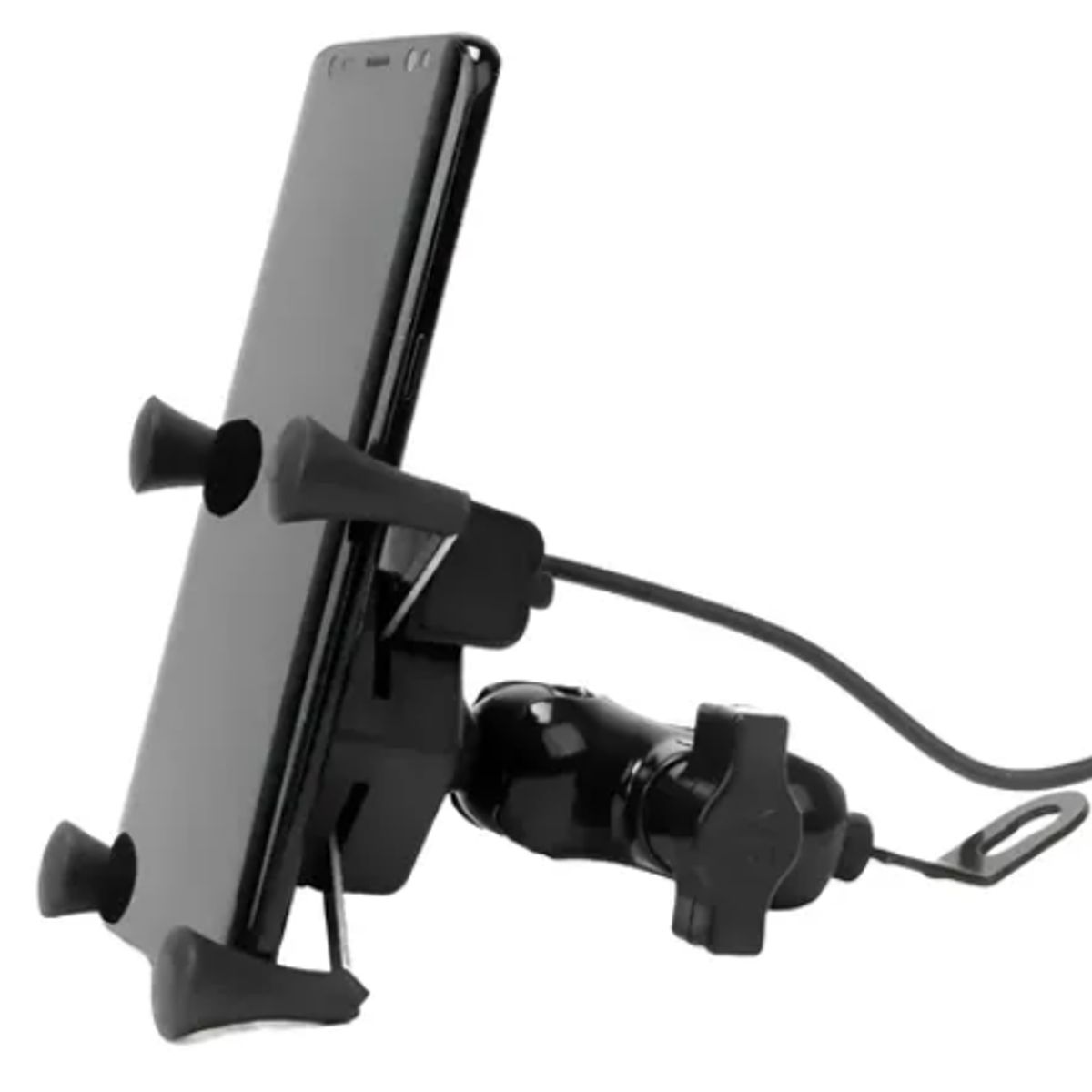 IRM - Soporte Teléfono Porta Móvil Moto Y Cargador Usb Tipo Araña