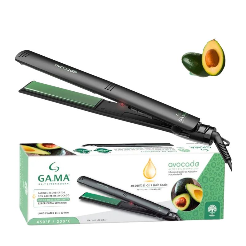 GAMA - Plancha Alisadora Gama Elegance Avocado Ceramic Ion Active Oil Brillo