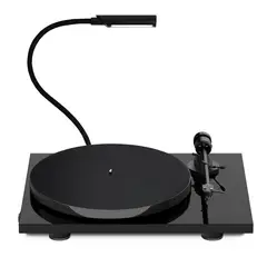 PRO JECT AUDIO - Tornamesa E1 Pro-Ject - Color Negro Gloss + UberLight Flex 3200 TL Reliable Clamp Negro