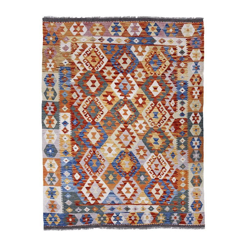 BAZHARS - Alfombra Artesanal 140X200 cm Kilim Vegi P125 BAZHARS