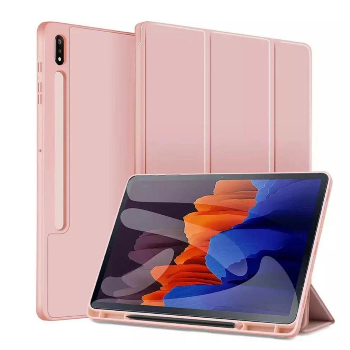 GENERICO - Funda Carcasa Smart Cover Ranura Para Tab S10 Fe 10.9 Rosado