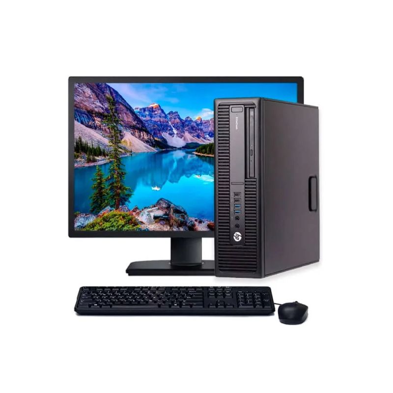 HP - KIT MONITOR + PC HP 800 G1 SFF i5-4ta 8GB 500GB + Teclado & Mouse Reacondicionado Grado A
