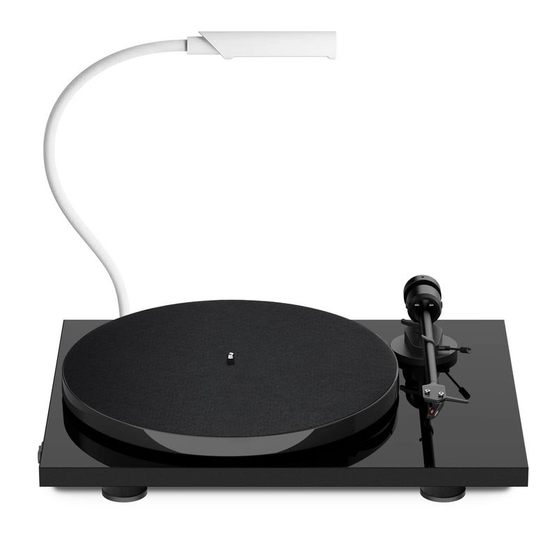 PRO JECT AUDIO - tornamesa  E1 Pro-Ject  +  UberLight Flex 3200 Reliable  TL Clamp blanco