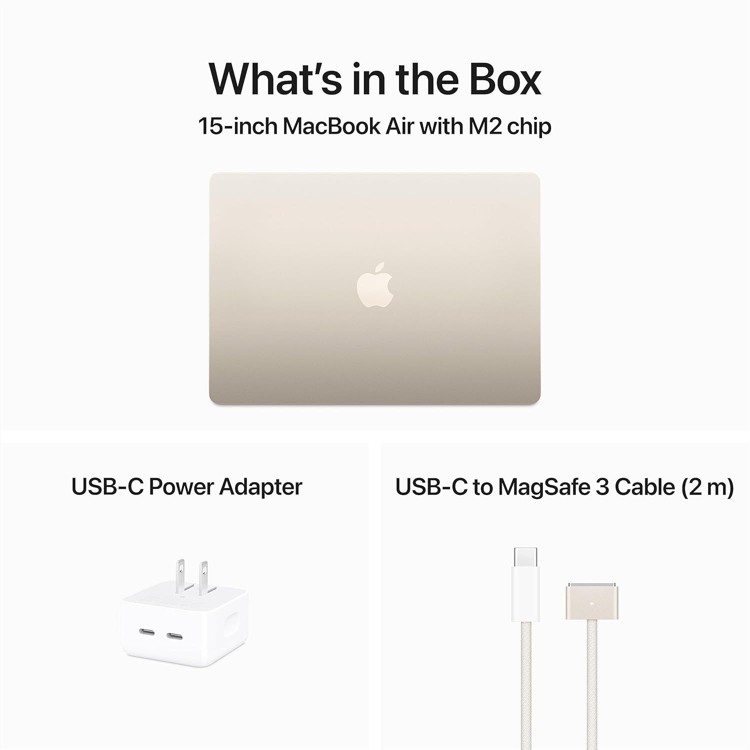 APPLE Apple Macbook Air M2 15 pulgadas 8GB RAM 256GB SSD Starlight