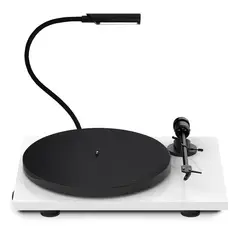 PRO JECT AUDIO - Tornamesa E1 - Tornamesa Color Blanco Gloss + UberLight Flex 3200 TL  Reliable Clamp negro