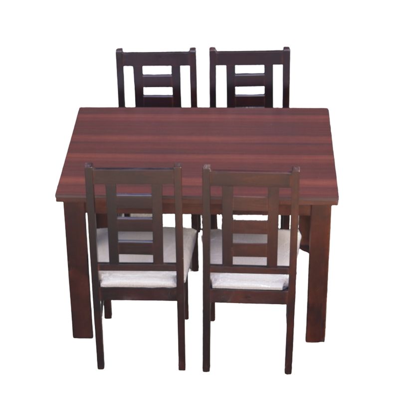 LAS ARAUCARIAS - Juego de Comedor Praga 4 Sillas Mesa Rectangular