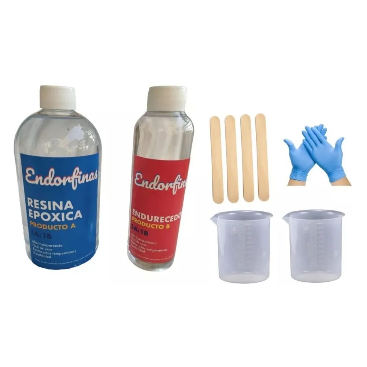 GENERICO - Resina Epóxica Cristal 1000gr + Accesorios Allinx