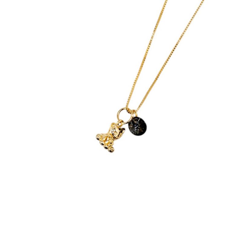 JOYAS MONTERO - Collar Gatito Gold  Baño de oro 24k Cristales Genuinos Silver Night