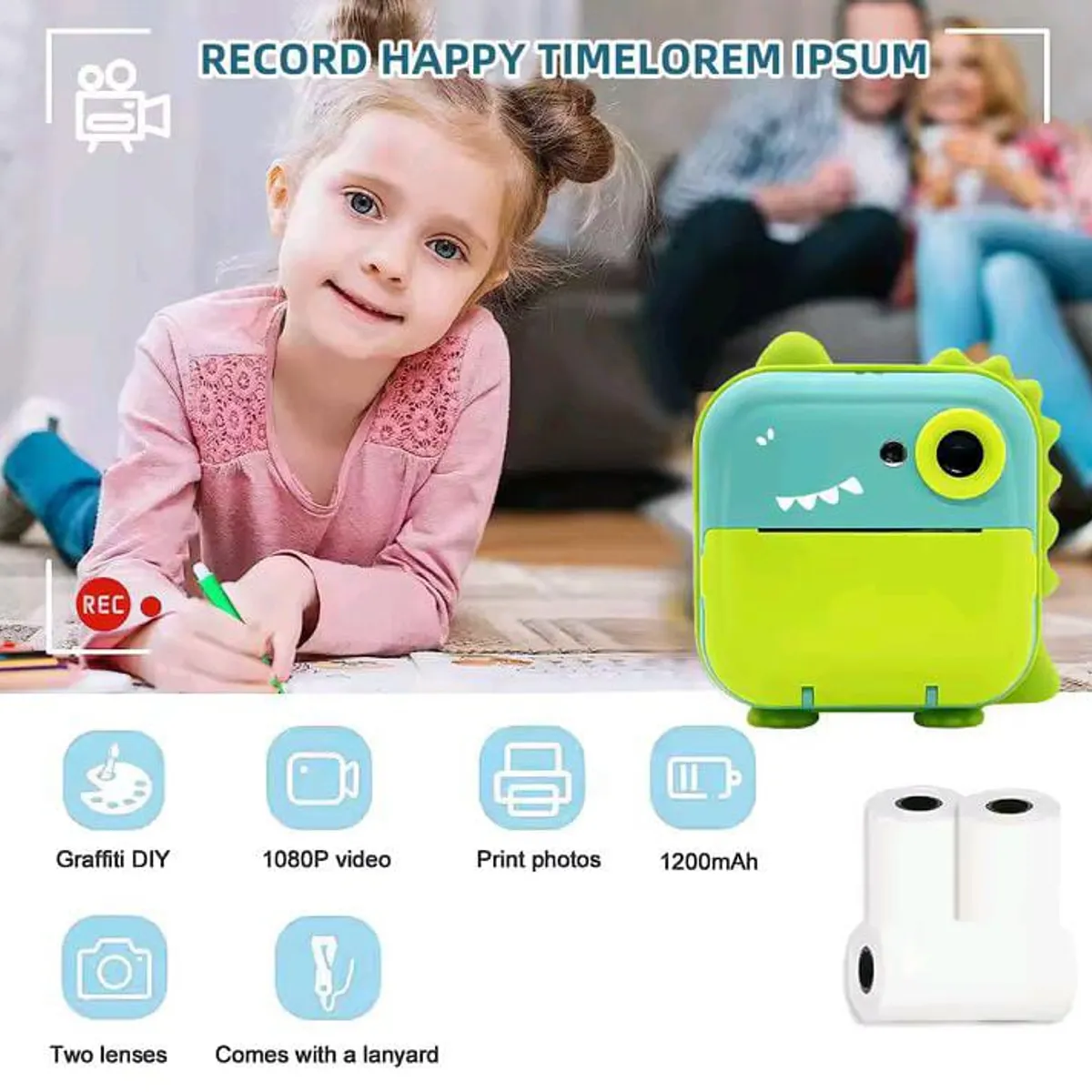 GENERICO - CAMARA DIGITAL IMPRESORA MULTIFUNCION VIDEOS FOTOS JUEGOS AL INSTANTE