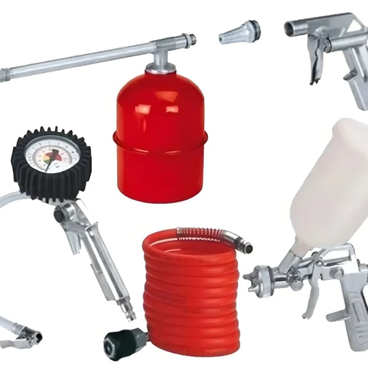 EINHELL - Set 5 Pzas, Accesorios Para Compresor Einhell Color Rojo