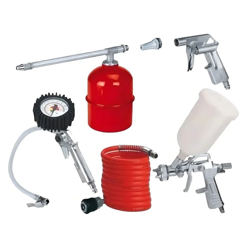 EINHELL - Set 5 Pzas, Accesorios Para Compresor Einhell Color Rojo