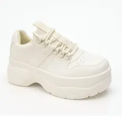 BOTELI - Zapatillas Blancas con Plataforma 6 cm 23-85